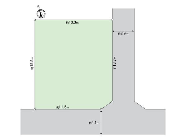 船橋市みやぎ台1丁目 土地(古屋有) 区画図 船橋市みやぎ台1丁目 土地(古屋有) 区画図