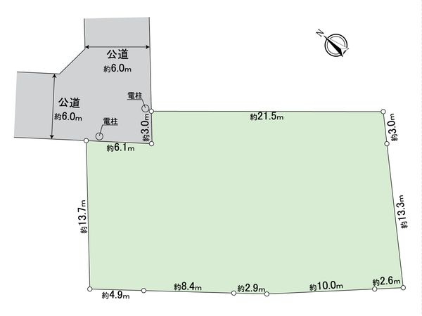 船橋市新高根3丁目 土地(古家有) 区画図 船橋市新高根3丁目 土地(古家有) 区画図