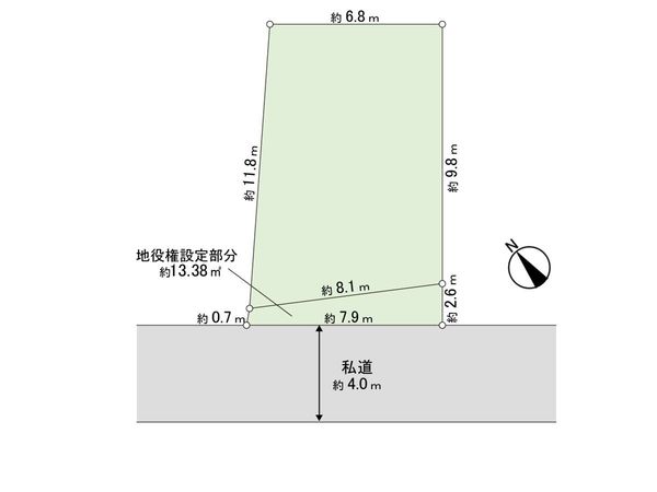 船橋市松が丘1丁目 土地(更地) 区画図 船橋市松が丘1丁目 土地(更地) 区画図