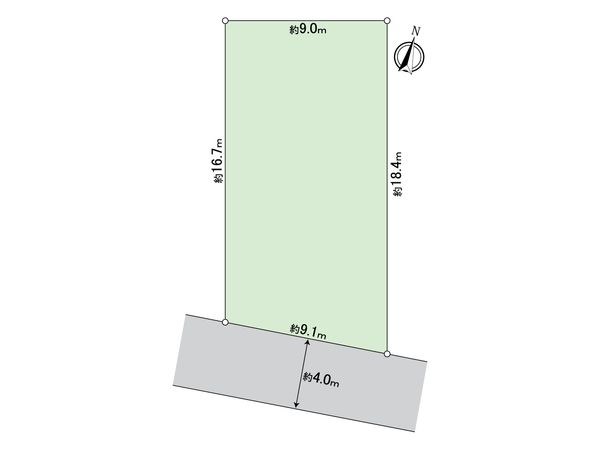 船橋市松が丘3丁目 土地(古家有) 区画図 船橋市松が丘3丁目 土地(古家有) 区画図