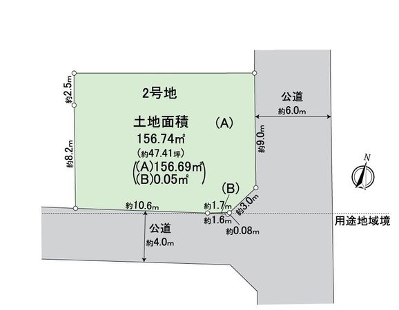 船橋市高根台4丁目 土地(更地)2区画 区画図 船橋市高根台4丁目 土地(更地)2区画 区画図