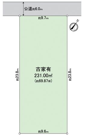 船橋市習志野台6丁目 土地(古家有) 区画図 船橋市習志野台6丁目 土地(古家有) 区画図