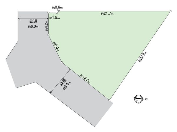 船橋市芝山6丁目 土地(古家有) 区画図 船橋市芝山6丁目 土地(古家有) 区画図