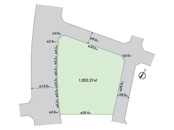 八千代市緑が丘西6丁目 土地 区画図