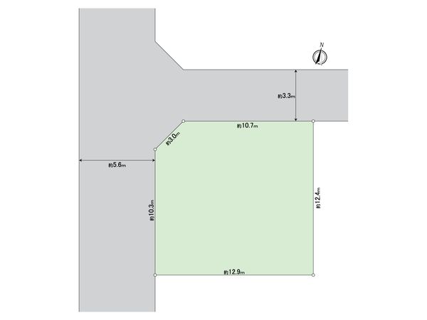 船橋市松が丘3丁目 土地(古家有) 区画図 船橋市松が丘3丁目 土地(古家有) 区画図