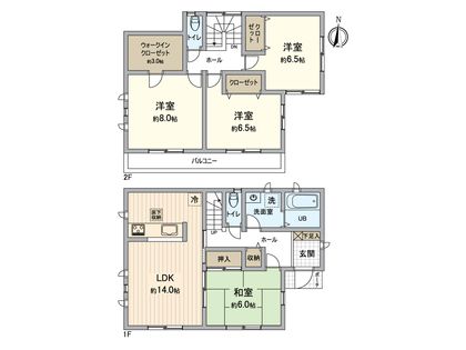 船橋市飯山満町3丁目 戸建 間取図(平面図)