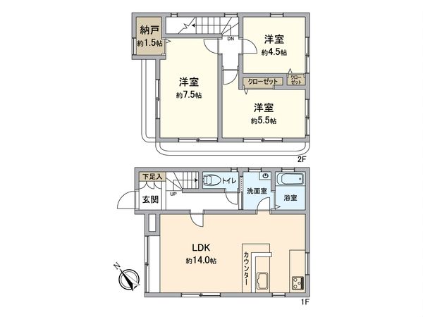 船橋市大穴南2丁目 戸建 間取図(平面図)