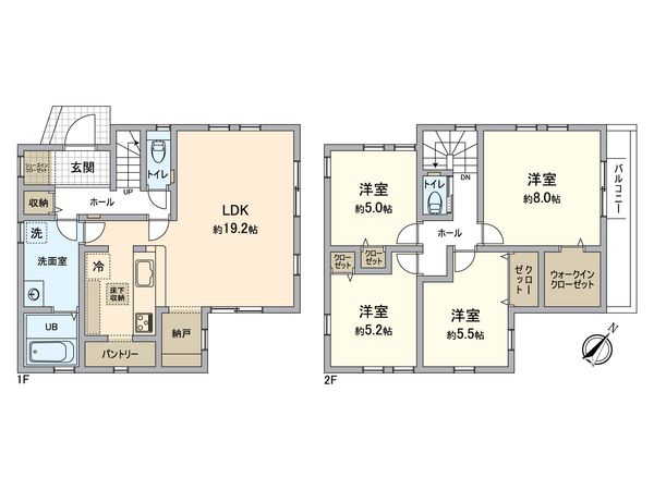 船橋市新高根3丁目 新築戸建 間取図(平面図) 間取図(平面図)