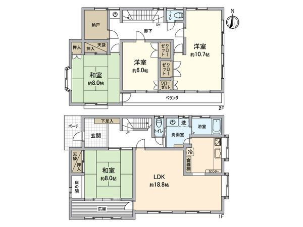船橋市芝山7丁目 戸建 間取図(平面図) 船橋市芝山7丁目 戸建 間取図(平面図)