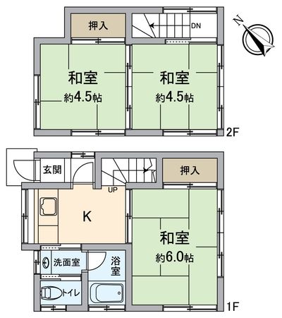 船橋市古和釜町 戸建 間取図(平面図) 間取図(平面図)