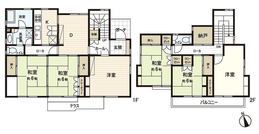 船橋市松が丘2丁目 戸建 間取図(平面図)