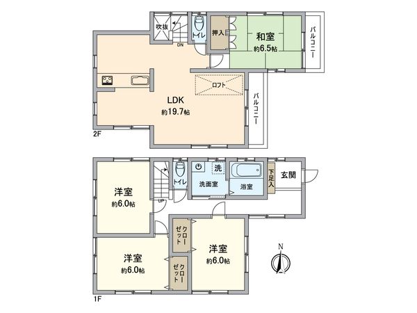 七林町 戸建 間取図(平面図) 七林町 戸建 間取図(平面図)