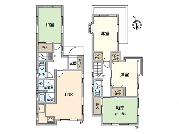 大穴南4丁目 戸建 間取図(平面図) 大穴南4丁目 戸建 間取図(平面図)