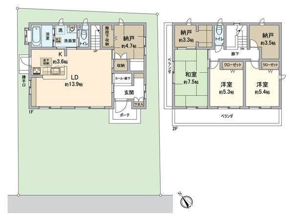 船橋市高根台6丁目 戸建 間取図(平面図) 船橋市高根台6丁目 戸建 間取図(平面図)