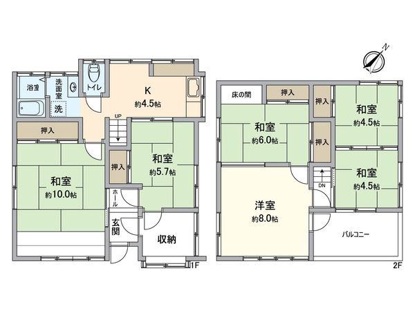 船橋市芝山6丁目 戸建 間取図(平面図) 船橋市芝山6丁目 戸建 間取図(平面図)