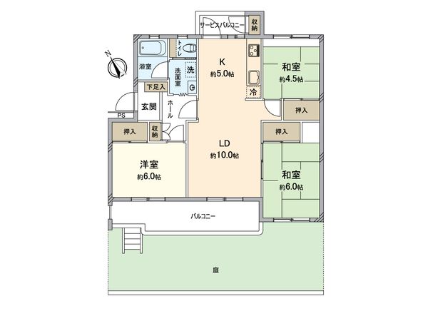 習志野台中央ハイツ 壱棟 間取図(平面図) 間取図(平面図)
