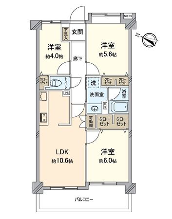 ライオンズガーデン薬園台 間取図(平面図) ライオンズガーデン薬園台 間取図(平面図)