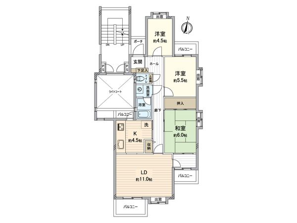 朝日プラザ船橋セントラルコーポ 壱〇番館 間取図(平面図)