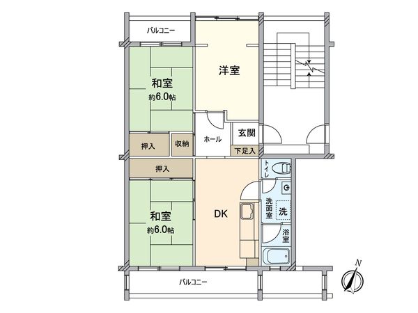 薬円台グリーンハイツ 1棟 間取図