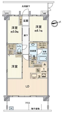 エクセレントシティ幕張本郷7丁目 間取図(平面図) エクセレントシティ幕張本郷7丁目 間取図(平面図)