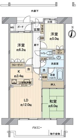フェアロージュ津田沼ポルタ館 間取図(平面図) フェアロージュ津田沼ポルタ館 間取図(平面図)