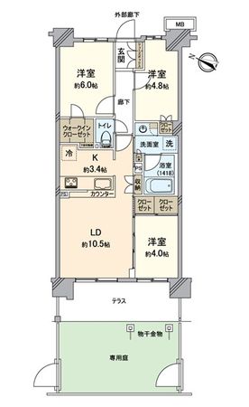 プレイズ船橋北習志野 間取図(平面図) プレイズ船橋北習志野 間取図(平面図)