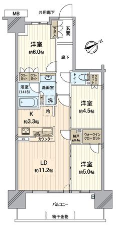 シティテラス八千代緑が丘ブリーズコート 間取図(平面図)