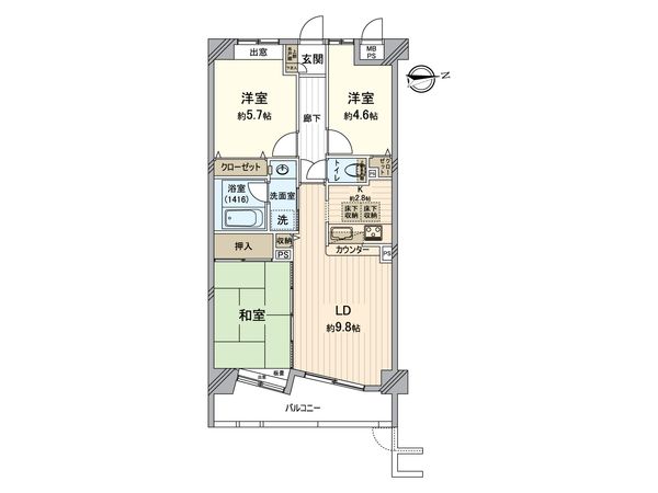 ライオンズガーデン習志野 間取図(平面図) ライオンズガーデン習志野 間取図(平面図)
