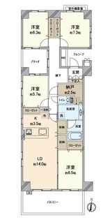 リーセントヒルズステーションフロント 間取図(平面図)