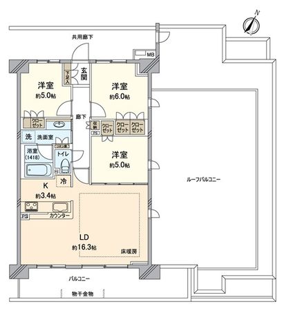 リビオシティ船橋北習志野 間取図(平面図)