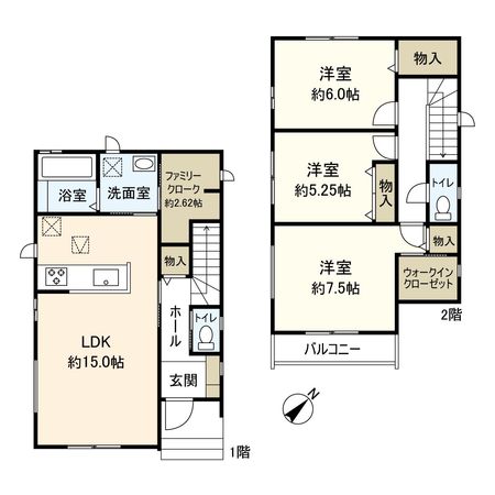 千葉市美浜区高浜6丁目新築戸建 間取図(平面図) 千葉市美浜区高浜6丁目新築戸建 間取図(平面図)