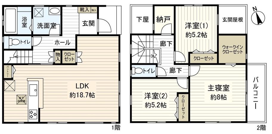 幕張町2丁目 戸建 間取図(平面図) 幕張町2丁目 戸建 間取図(平面図)