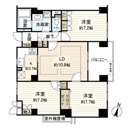 パティオス18番街 間取図(平面図)