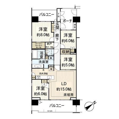 幕張ベイタウングリーナ A棟 間取図(平面図)
