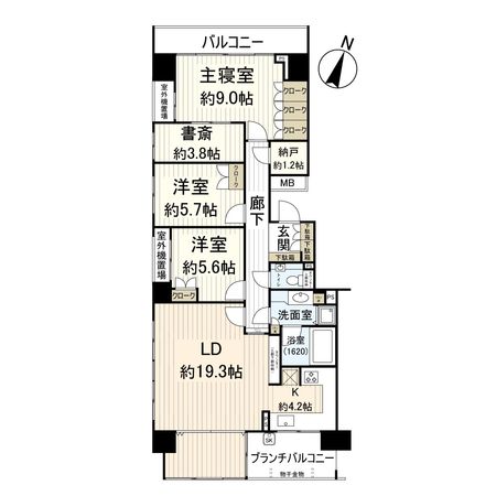 セントラルパーク・イーストF棟 間取図(平面図)