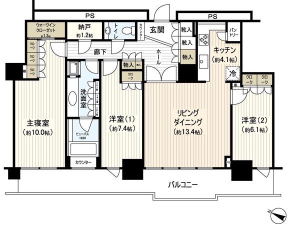 セントラルパーク・イースト幕張パークタワー 間取図(平面図) セントラルパーク・イースト幕張パークタワー 間取図(平面図)