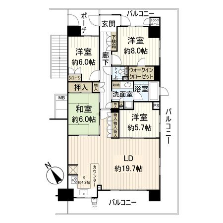 パティオスアバンセ 間取図(平面図)
