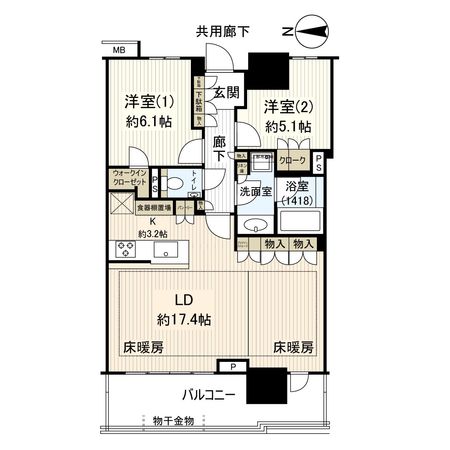 幕張ベイパーク ミッドスクエアタワー 間取図(平面図) 間取図(平面図)