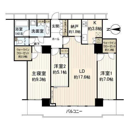 セントラルパーク・ウエストシータワー 間取図(平面図) セントラルパーク・ウエストシータワー 間取図(平面図)
