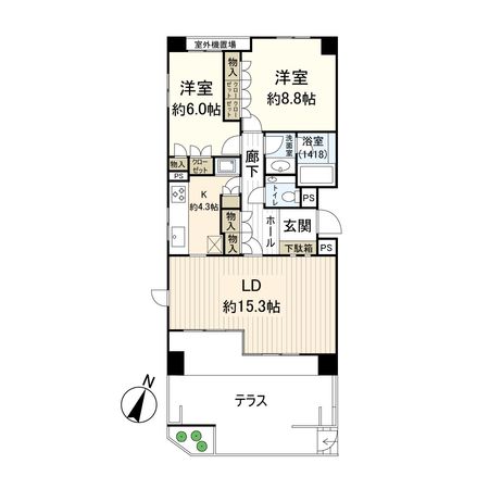 パティオス5番街 間取図(平面図)