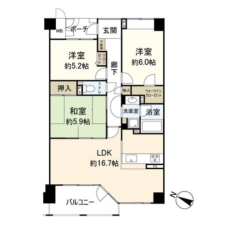パティオス10番街 間取図(平面図) 間取図(平面図)