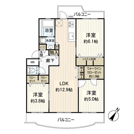 サニーホームズ検見川 間取図(平面図)