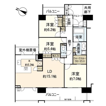 マリンフォート サンセットウイングセンター 間取図(平面図) 間取図(平面図)
