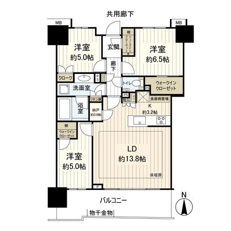 幕張ベイパーク ライズゲートタワー 間取図(平面図)
