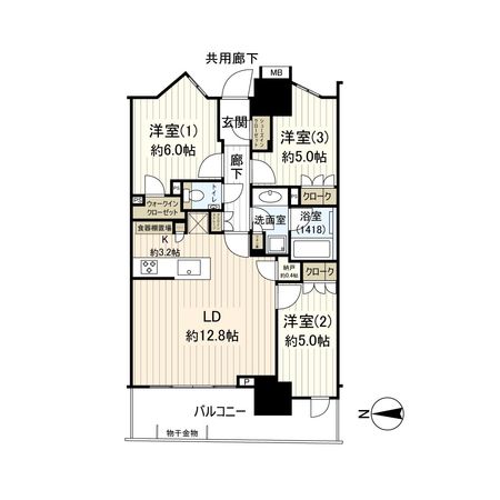 幕張ベイパーク ライズゲートタワー 間取図(平面図)