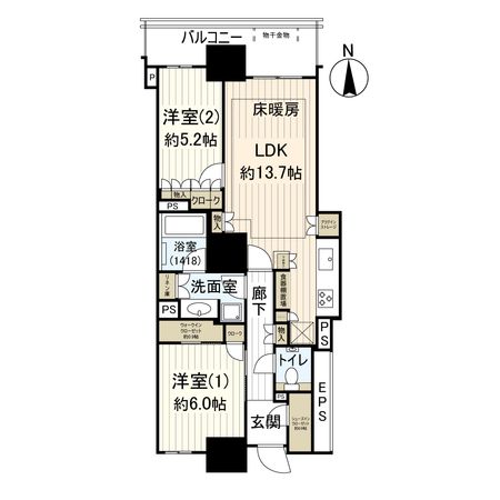 幕張ベイパーク スカイグランドタワー 間取図(平面図)