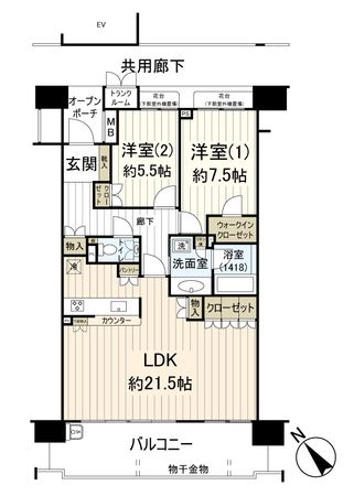 ファーストウイングE棟 間取図(平面図) ファーストウイングE棟 間取図(平面図)