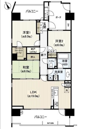 幕張ベイタウングリーナC棟 間取図(平面図) 幕張ベイタウングリーナC棟 間取図(平面図)