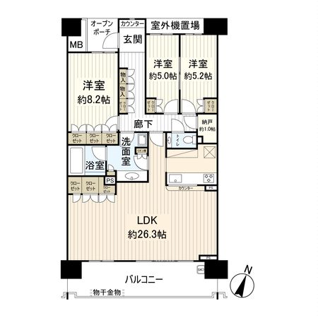 幕張ビーチテラス 間取図(平面図)