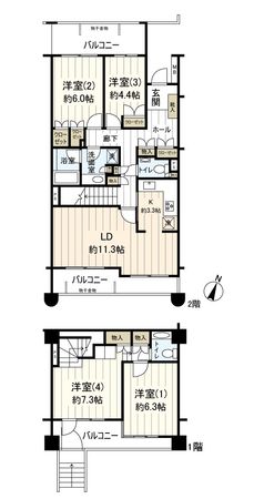 パティオス3番街 間取図(平面図) パティオス3番街 間取図(平面図)